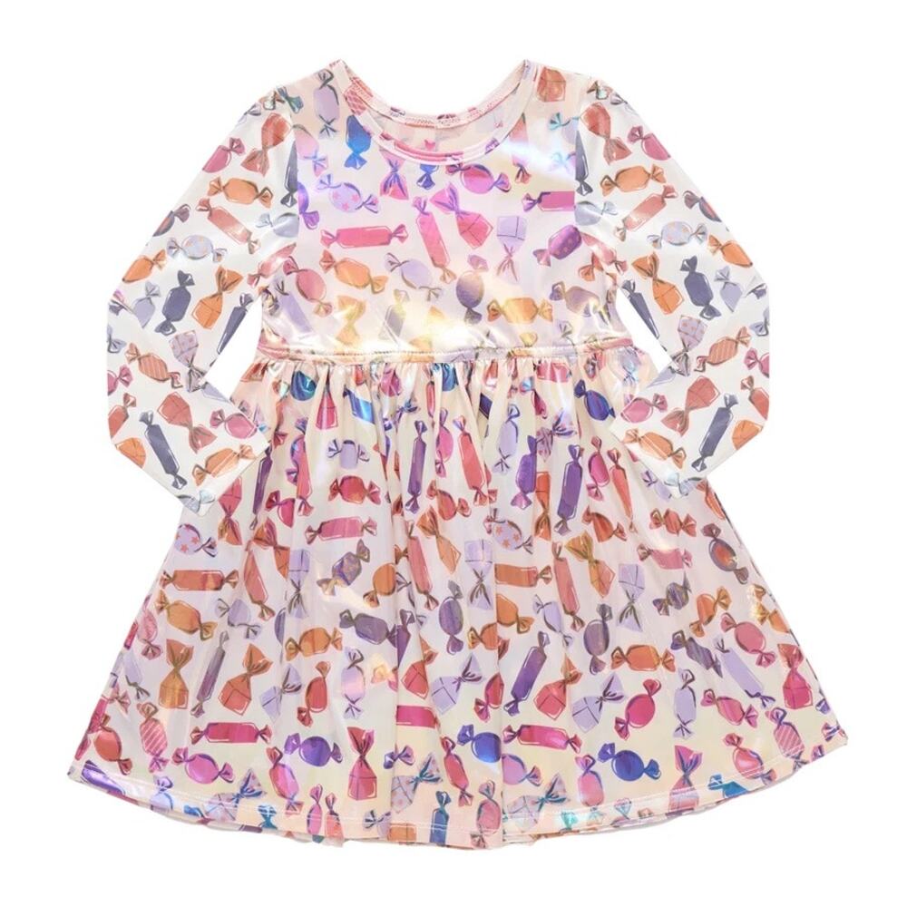 NWT Pink Chicken 2T Lame Steph Dress in Halloween Candy